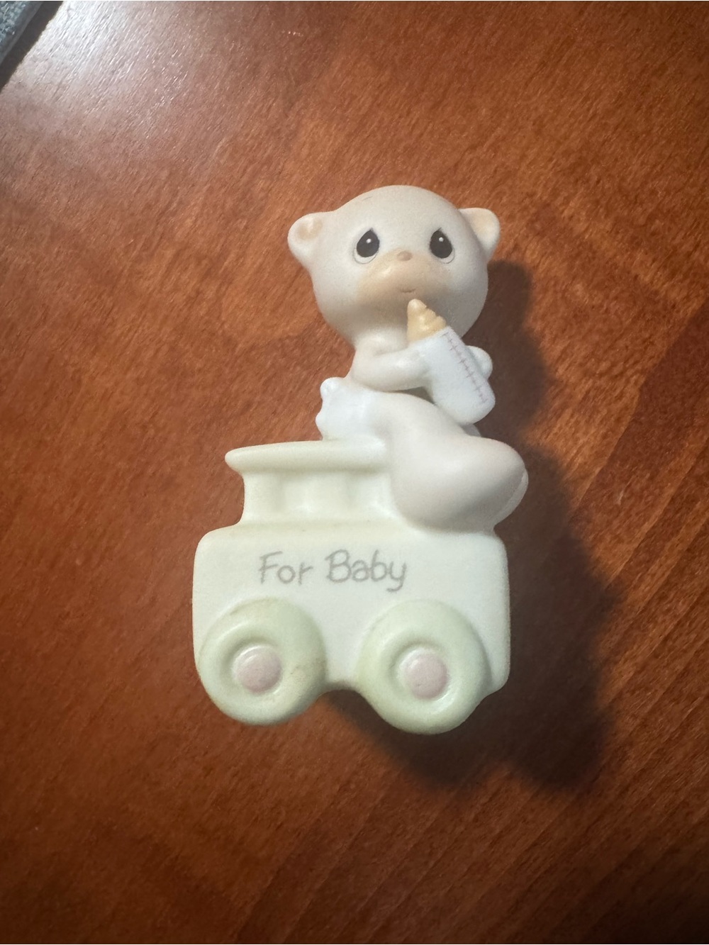 Precious Moments Cream & White Baby Bear caboose for baby train